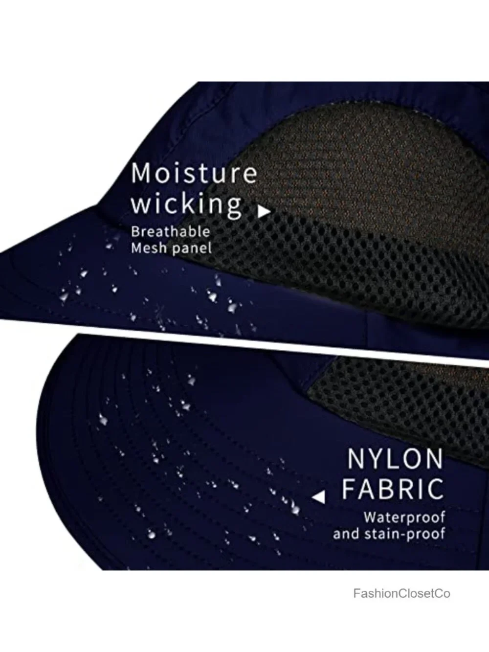 UPF 50+ Sun Hat with Neck Flap, Lightweight Nylon, Outdoor Fishing Hiking